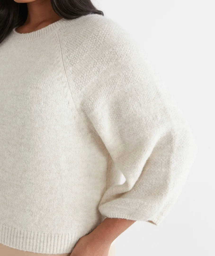 Sussan Tops|Knitwear>3/4 Sleeve Knit Top