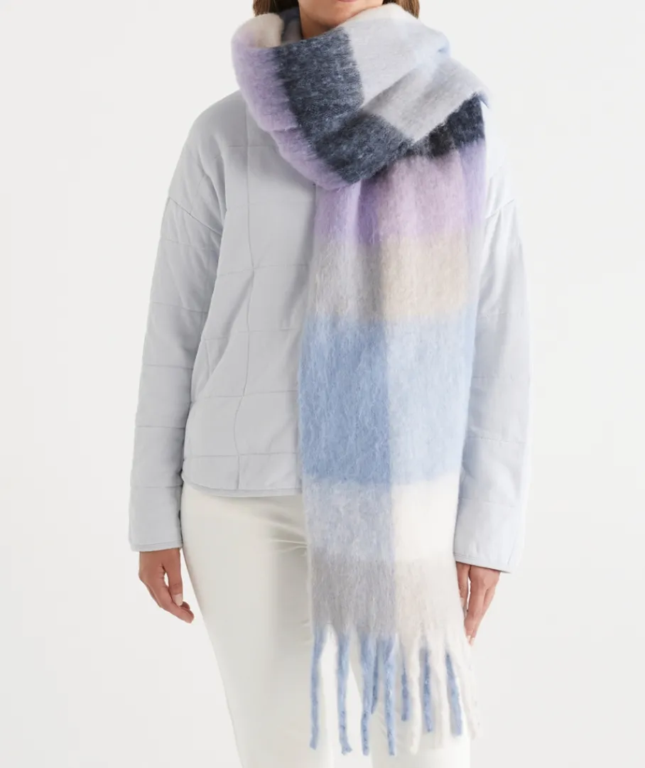 Sussan Knit Accessories|Scarves>Brushed Check Scarf -
