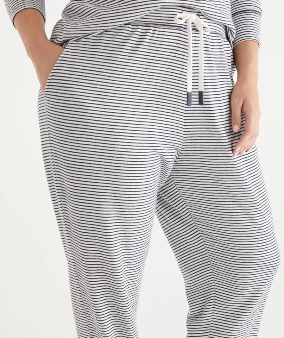 Sussan Pyjama Bottoms|Everyday Icons>Brushed Stripe Tapered Pyjama Pant -