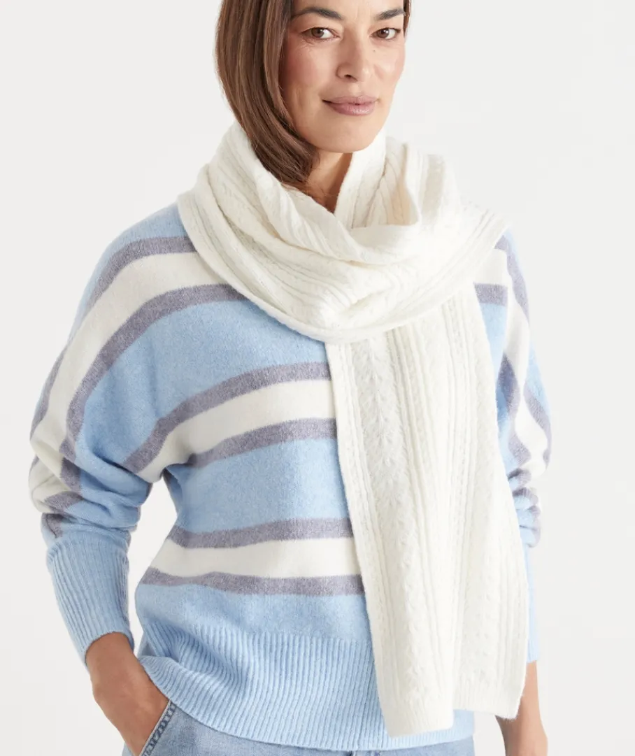 Sussan Knit Accessories|Scarves>Cable Knit Scarf