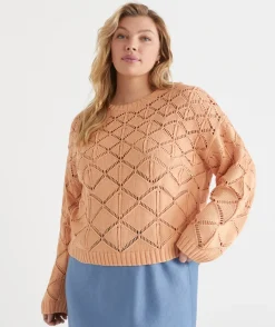 Sussan Tops|Knit Jumpers>Diamond Knit Jumper -