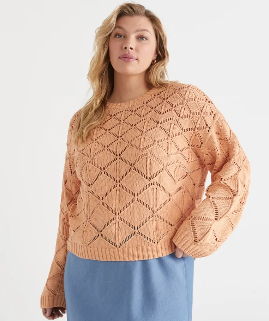 Sussan Tops|Knit Jumpers>Diamond Knit Jumper -