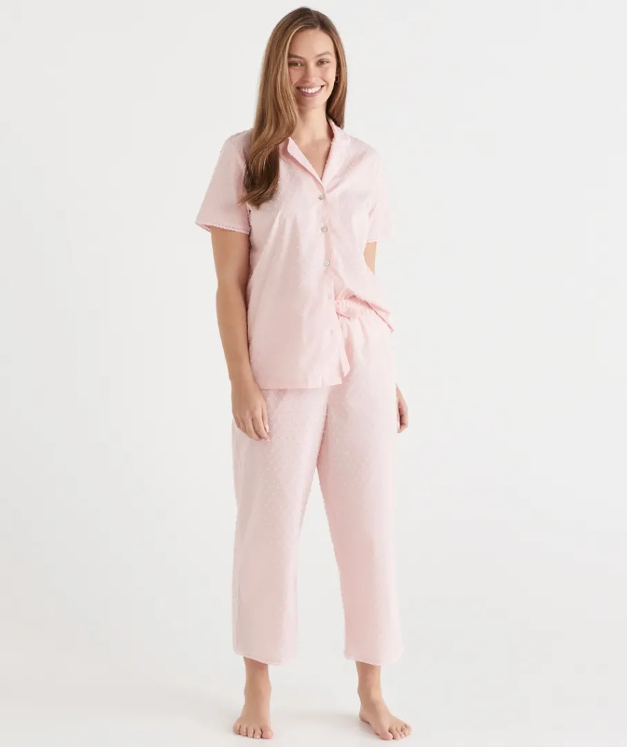 Sussan Pyjama Sets>Flock Spot 3/4 Length Pyjama Set