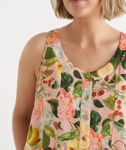 Sussan Nighties>Floral Botanical Orchard Sleeveless Nightie