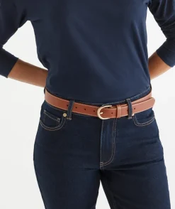 Sussan Belts>Gold Buckle Leather Belt