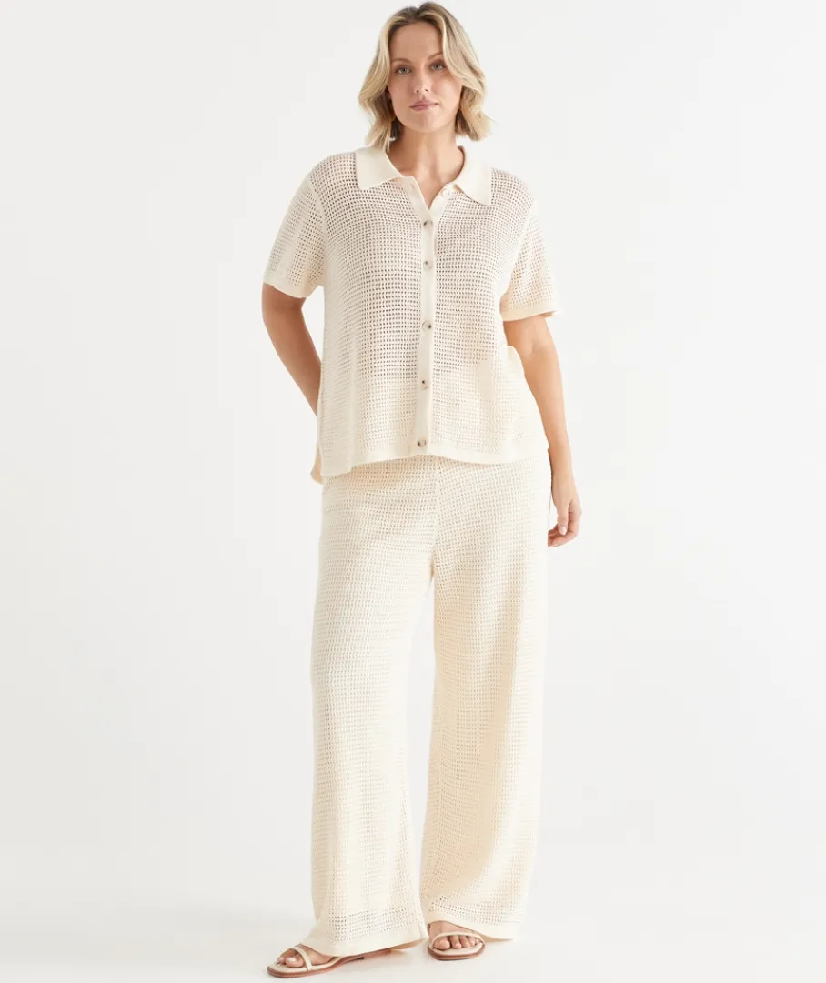 Sussan Pants|Matching Sets>Knit Pointelle Pant