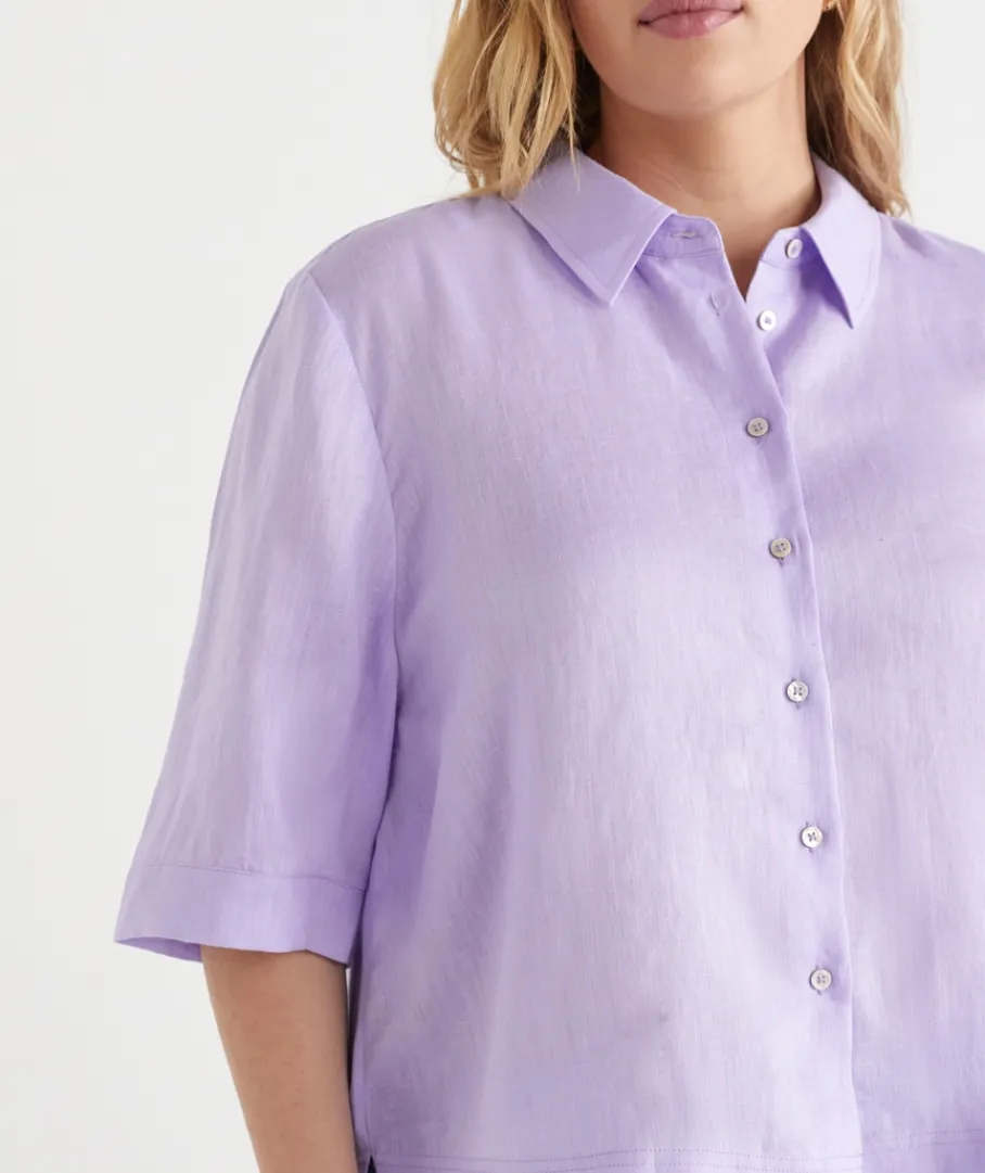 Sussan Tops|Shirts & Blouses>LINEN SS SHIRT
