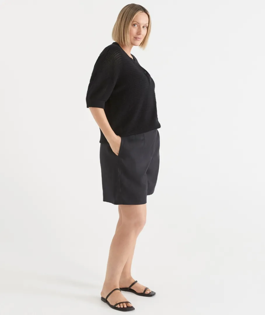 Sussan Shorts>Linen Tailored Short