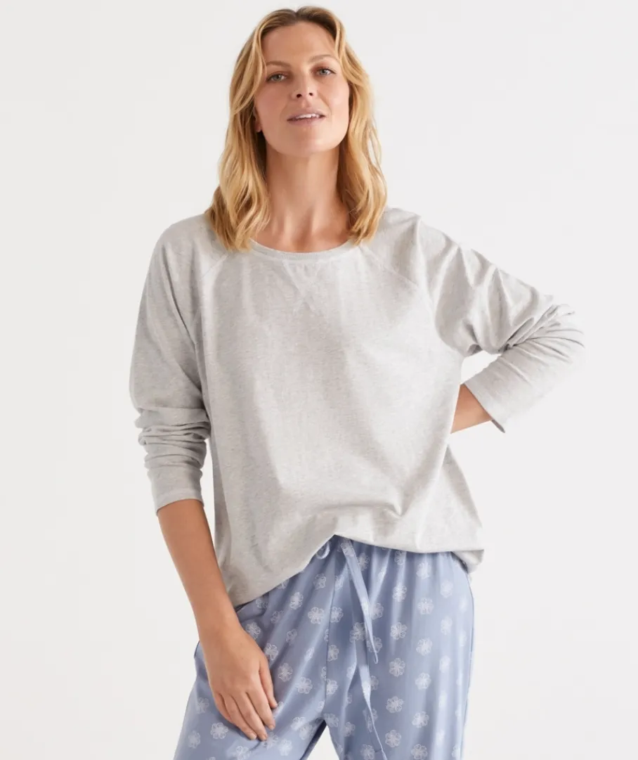 Women Sussan Women's Pyjama Tops>Long Sleeve Contrast Pyjama Top