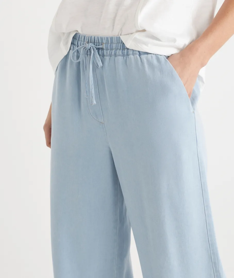 Sussan Pants|Matching Sets>Lyocell Drawstring Wide Leg Pant -