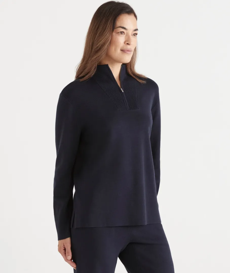 Sussan Tops|Loungewear>Milano Quarter Zip Lounge Jumper