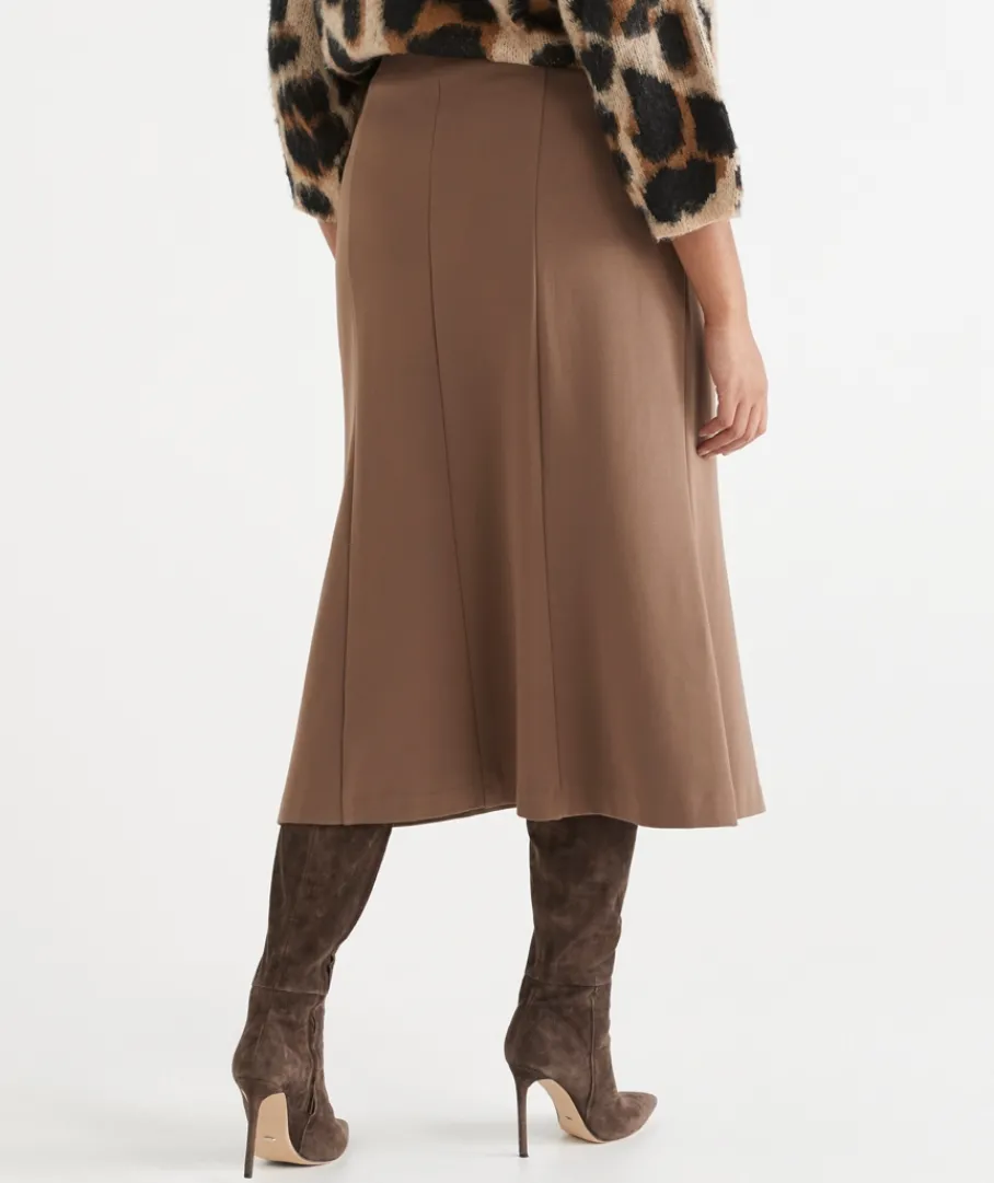 Sussan Skirts>Ponte A-Line Midi Skirt