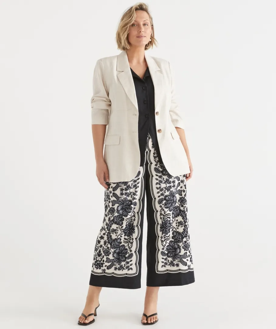 Sussan Jackets & Coats|Jackets>Single Breasted Linen Blazer -