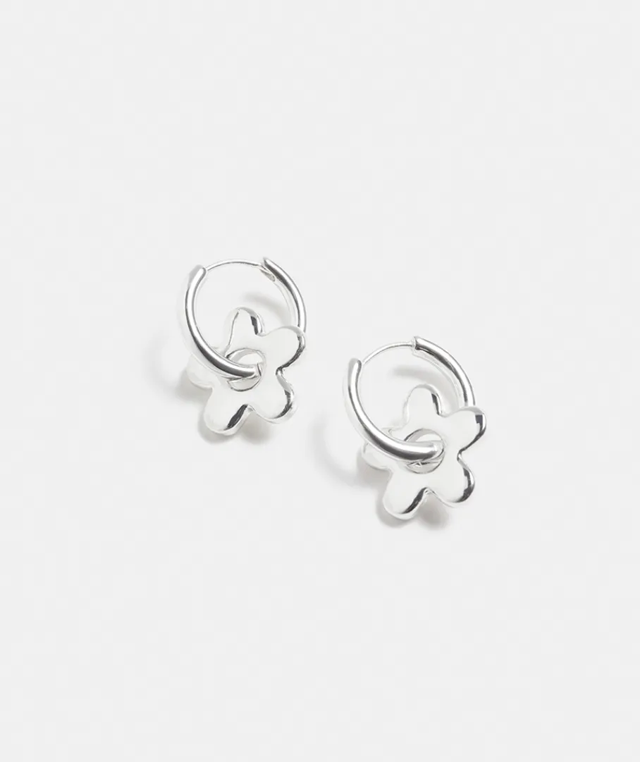 Sussan Jewellery>Sterling Flower Huggie Earring