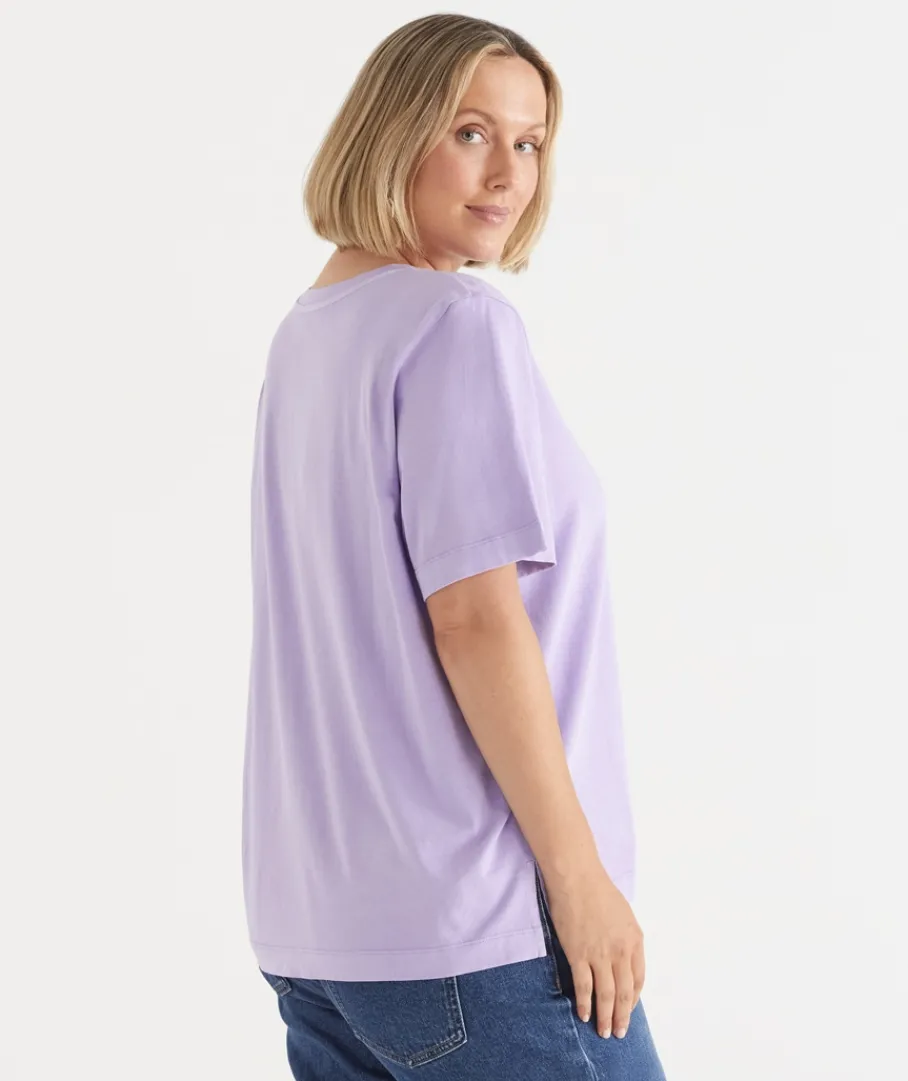 Sussan Tops|T-Shirts>This Goes With That Heritage Embroidered Tee