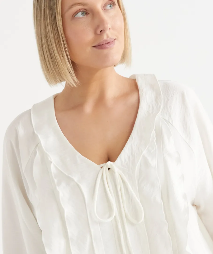 Sussan Tops|Shirts & Blouses>Tie Ruffle Detail Blouse