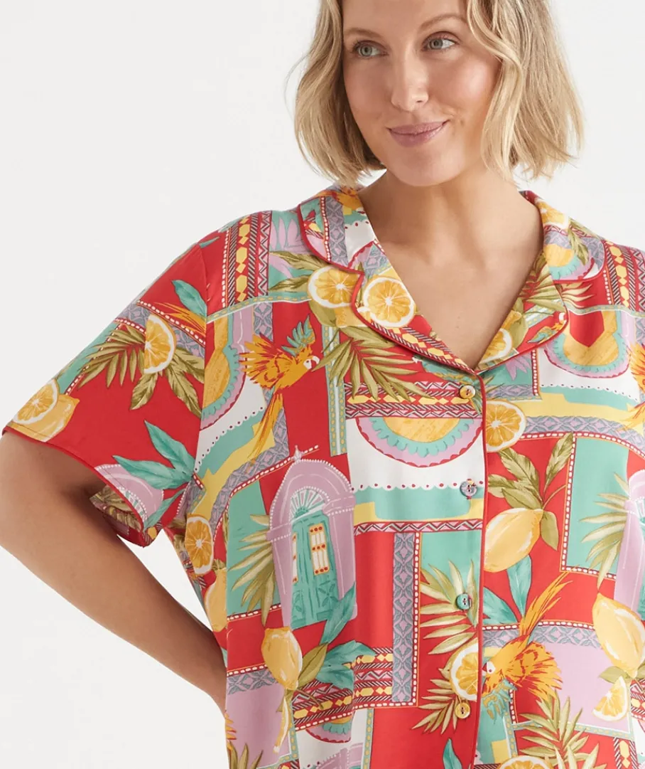Sussan Pyjama Sets>Tropical Sunset Novelty Pyjama Set